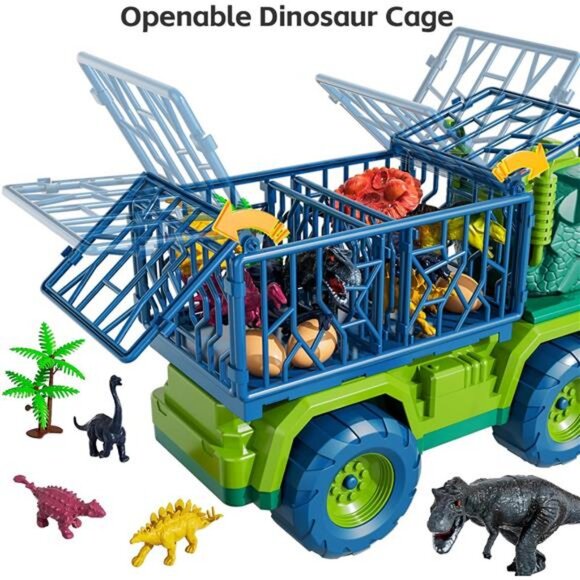 Dinosaur Truck Toys for Kids 3-5 Years, Tyrannosaurus Transport Car - Picture 4 of 7